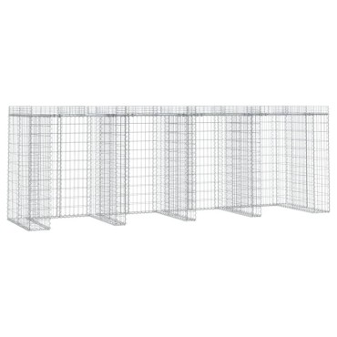 vidaXL Συρματοκιβώτιο Τοίχου Κάδου Απορ. 350x91x120 εκ Γαλβαν. Σίδηρος