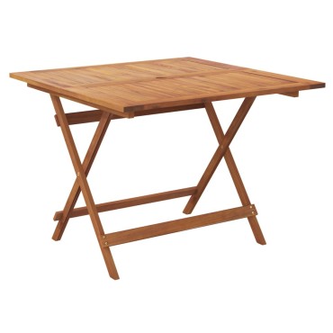 vidaXL Τραπέζι Κήπου Πτυσσόμενο 90x90x75cm Μασίφ Ξύλο Ακακίας 1 τεμ.