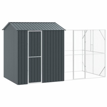 vidaXL Κλουβί Πουλιών Ανθρακί 418 x 210 x 247 εκ Επικαλυμμένος Χάλυβας