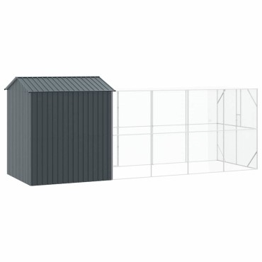 vidaXL Κλουβί Πουλιών Ανθρακί 621 x 208 x 247 εκ Επικαλυμμένος Χάλυβας