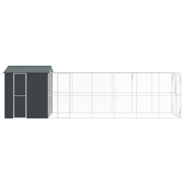 vidaXL Κλουβί Πουλιών Ανθρακί 824 x 208 x 247 εκ Επικαλυμμένος Χάλυβας