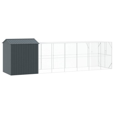 vidaXL Κλουβί Πουλιών Ανθρακί 824 x 208 x 247 εκ Επικαλυμμένος Χάλυβας
