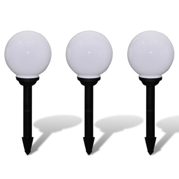 vidaXL Λάμπες Εξωτερικού Χώρου LED 3 Τεμ. 20 εκ. με Πάσσαλο Εδάφους