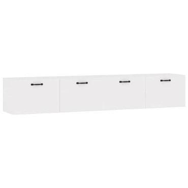vidaXL Ντουλάπια Τοίχου 2 τεμ. Λευκά 100x36,5x35cm Επεξεργασμένο Ξύλο
