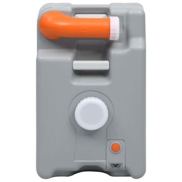 vidaXL Δεξαμενή Νερού με Τροχούς για Κάμπινγκ Γκρι 25 Λίτρων