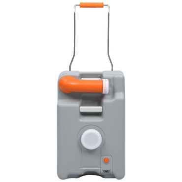 vidaXL Δεξαμενή Νερού με Τροχούς για Κάμπινγκ Γκρι 25 Λίτρων