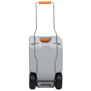 vidaXL Δεξαμενή Νερού με Τροχούς για Κάμπινγκ Γκρι 25 Λίτρων