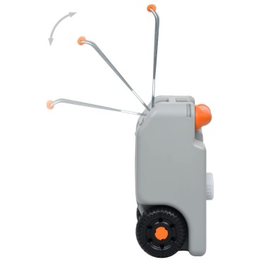 vidaXL Δεξαμενή Νερού με Τροχούς για Κάμπινγκ Γκρι 25 Λίτρων