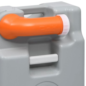 vidaXL Δεξαμενή Νερού με Τροχούς για Κάμπινγκ Γκρι 25 Λίτρων