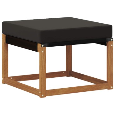 vidaXL Σειρά Καναπέ Εξωτερικού με μαξιλάρι 9 τεμ. Φυσικό και Μαύρο 59x59x37cm