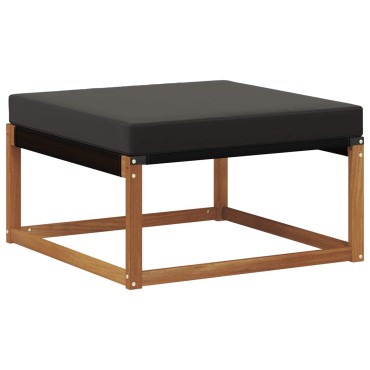 vidaXL Σειρά Καναπέ Εξωτερικού με μαξιλάρι 9 τεμ. Φυσικό και Μαύρο 79x79x37cm