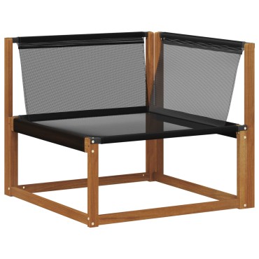 vidaXL Σειρά Καναπέ Εξωτερικού με μαξιλάρι 9 τεμ. Φυσικό και Μαύρο 404x247,5x73cm