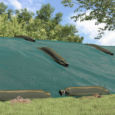 vidaXL Σακιά με άμμο 50 τμχ. Σκούρο Πράσινο 100 x 25 cm HDPE