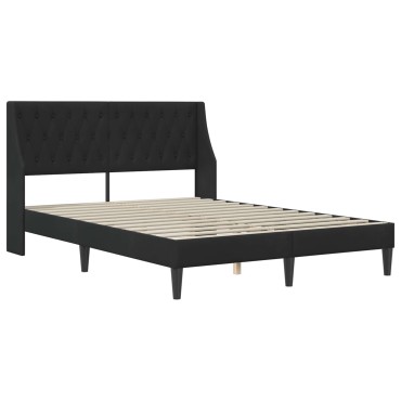 vidaXL Σκελετός κρεβατιού με στρώμα Μαύρο 120 x 190 cm Βελούδο