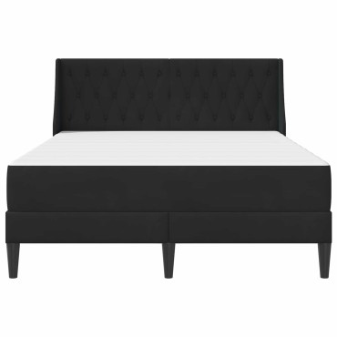 vidaXL Σκελετός κρεβατιού με στρώμα Μαύρο 120 x 190 cm Βελούδο