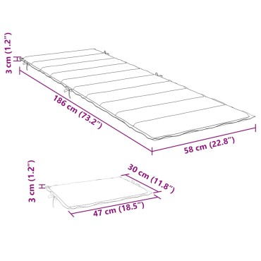vidaXL Μαξιλάρι Ξαπλώστρας Ροζ από Ύφασμα Oxford 186x58x3cm