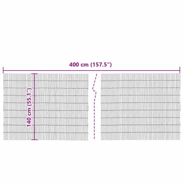 vidaXL Φράχτης Κήπου Φυσικό 400x140cm