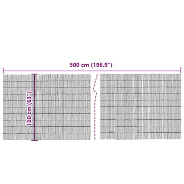 vidaXL Φράχτης Κήπου Φυσικό 500x160cm