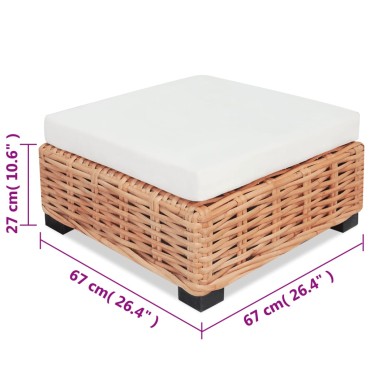 vidaXL Σετ Καναπέ 18 τεμ. από Γνήσιο Ρατάν 67x67x58cm  Γωνιακός