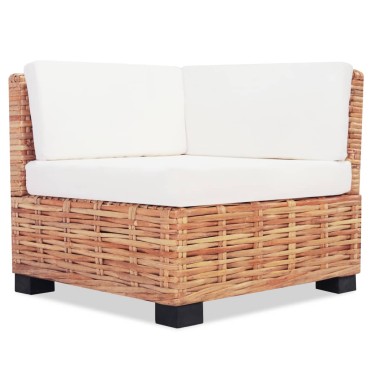 vidaXL Σετ Καναπέ 18 τεμ. από Γνήσιο Ρατάν 67x67x58cm  Γωνιακός