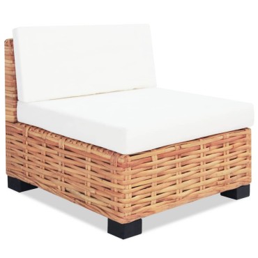 vidaXL Σετ Καναπέ 18 τεμ. από Γνήσιο Ρατάν 67x67x58cm  Γωνιακός