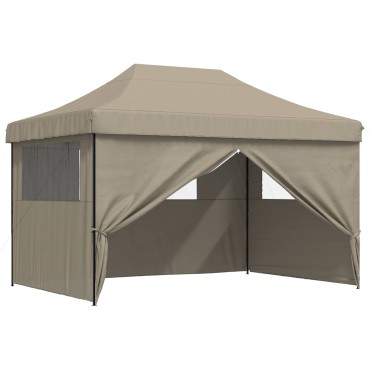 vidaXL Σκηνή Πάρτυ 279 x 410 x 315 εκ. Taupe Ύφασμα Όξφορντ