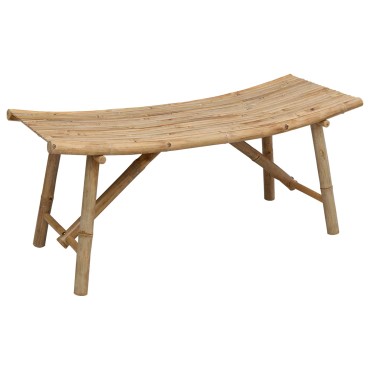 vidaXL Παγκάκι κήπου 110x45x50cm Μπαμπού Φυσικό Ορθογώνιος 1 τεμ.