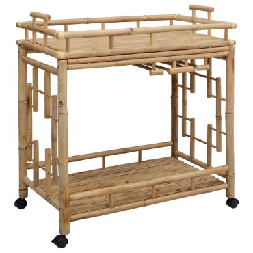 vidaXL Καρότσι Κρασιού με Ρόδες Φυσικό 85x50x93cm Μπαμπού 1 τεμ.