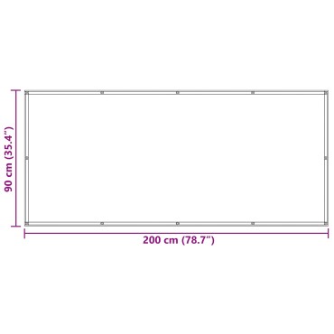 vidaXL Οθόνη Μπαλκονιού Κίτρινο 90 x 200 cm
