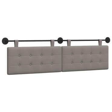 vidaXL Κεφαλάρι κρεβατιού κρεμαστό Taupe Ύφασμα 190x55x5cm 1 τεμ.