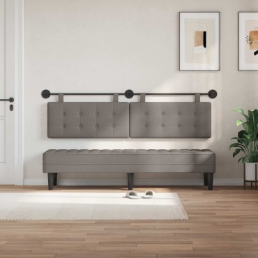 vidaXL Κεφαλάρι κρεβατιού κρεμαστό Taupe Ύφασμα 190x55x5cm 1 τεμ.