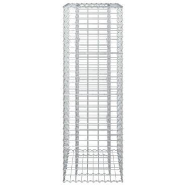 vidaXL Ανασηκωμένο κρεβάτι gabion Ασημί 50x50x150cm