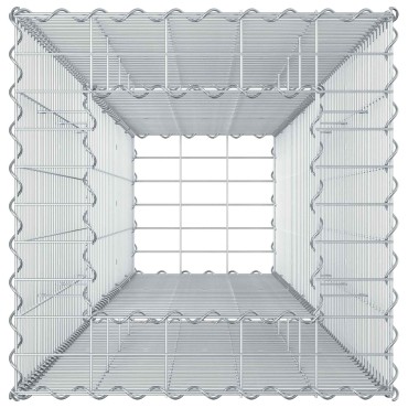vidaXL Ανασηκωμένο κρεβάτι gabion Ασημί 50x50x150cm