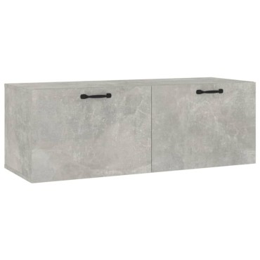 vidaXL Ντουλάπι Τοίχου Γκρι Σκυρ. 100x36,5x35cm Επεξεργασμένο Ξύλο 1 τεμ.