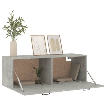 vidaXL Ντουλάπι Τοίχου Γκρι Σκυρ. 100x36,5x35cm Επεξεργασμένο Ξύλο 1 τεμ.