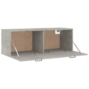 vidaXL Ντουλάπι Τοίχου Γκρι Σκυρ. 100x36,5x35cm Επεξεργασμένο Ξύλο 1 τεμ.