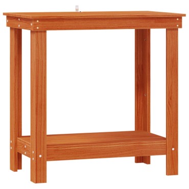 vidaXL Πάγκος εργασίας Κερωμένο Καφέ 80 x 50 x 80 cm Στερεό πεύκο