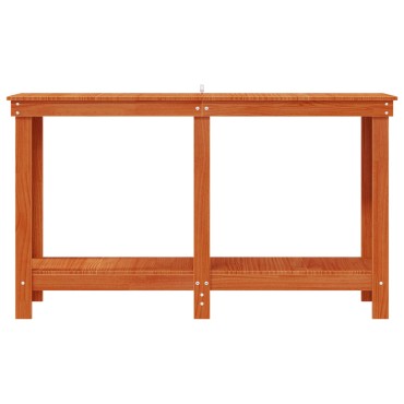 vidaXL Πάγκος εργασίας Κερωμένο Καφέ 140 x 50 x 80 cm Στερεό πεύκο