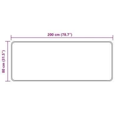 vidaXL Χαλί Runner MARSA Ανθρακί 80x200cm Πολυέστερ και PVC