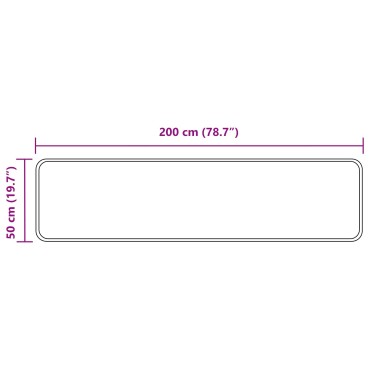 vidaXL Χαλί Runner MARSA Γκρι 50x200cm Πολυέστερ και PVC
