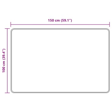 vidaXL Χαλί Runner MARSA Γκρι 100x150cm Πολυέστερ και PVC