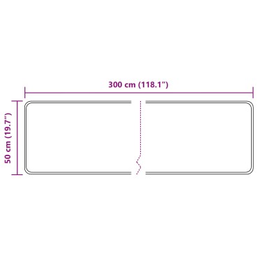 vidaXL Χαλί Runner MARSA Πολύχρωμο 50x300cm Πολυέστερ και PVC