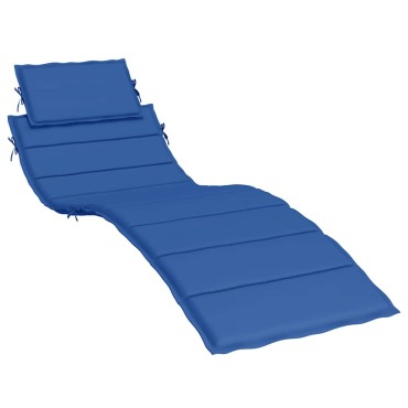 vidaXL Μαξιλάρι Ξαπλώστρας Μπλε Ρουά 186x58x4cm από Ύφασμα Oxford