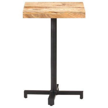 vidaXL Τραπέζι Bistro Τετράγωνο 50x50x75cm Ακατέργαστο Ξύλο Μάνγκο 1 τεμ.