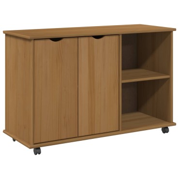 vidaXL Κινητό Ντουλάπι Μέλι Καφέ 100x39x65,5cm Στερεό ξύλο πεύκου