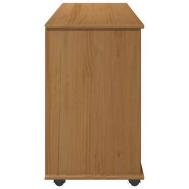 vidaXL Κινητό Ντουλάπι Μέλι Καφέ 100x39x65,5cm Στερεό ξύλο πεύκου
