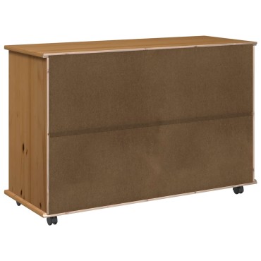 vidaXL Κινητό Ντουλάπι Μέλι Καφέ 100x39x65,5cm Στερεό ξύλο πεύκου