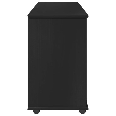 vidaXL Κινητό Ντουλάπι Μαύρο 100x39x65,5cm Στερεό ξύλο πεύκου