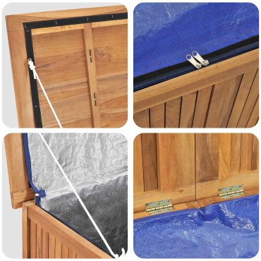 vidaXL Μπαούλο Αποθήκευσης Κήπου 120x50x58cm από Μασίφ Ξύλο Teak 1 τεμ.
