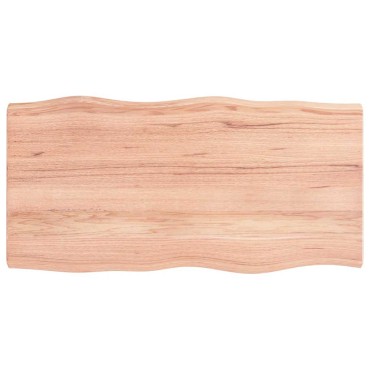 vidaXL Επιφ Τραπεζιού Αν Καφέ 100x50x(2-6)cm Ακατέργ. Μασίφ Ξύλο Δρυός 1 τεμ.